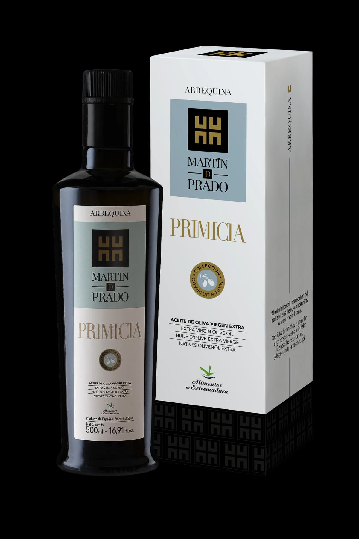 Primicia Arbequina 500 ml · Estuche