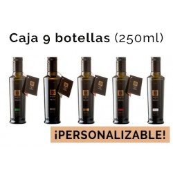 Caja personalizable de 9 botellas de vidrio de 250ml