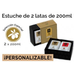 Estuche personalizable de 2 latas de AOVE 200 ml