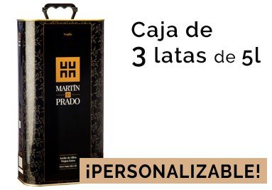 Caja de 3 latas de 5L del mejor Aceite de Oliva Virgen Extra (AOVE)